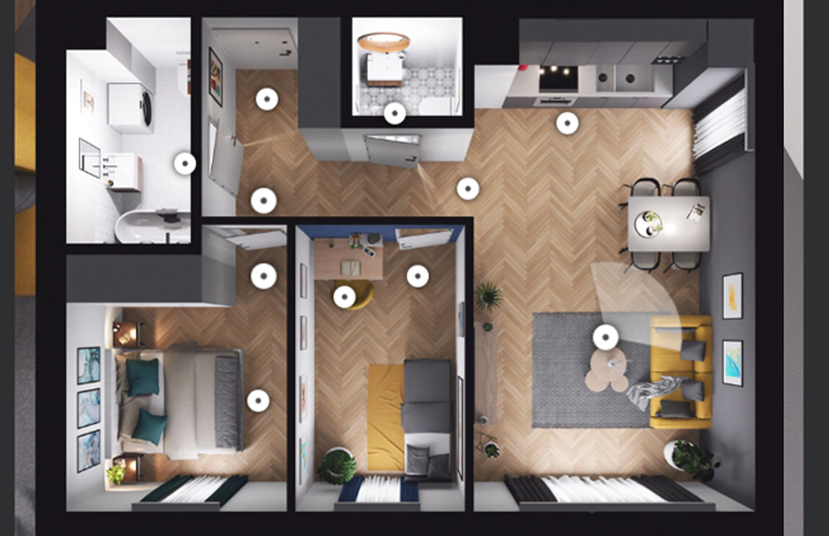 Gotowy projekt wnętrza w 3D dostępny online